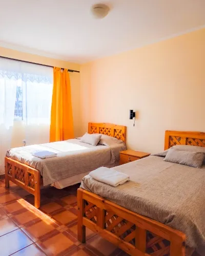 Habitación doble del hostal